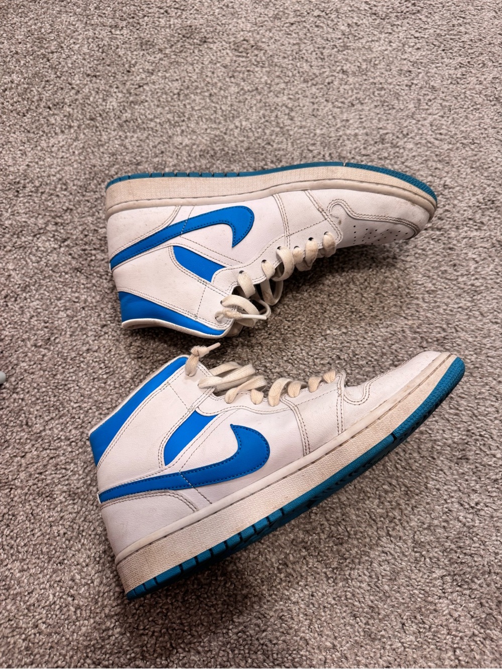Nike Air Jordan’s Carolina Blue and White High-Tops: Tar Heels